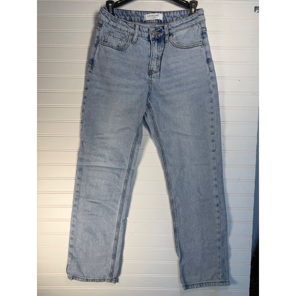Lovervet by Vervet Women's High Rise Straight Leg Jeans Light Wash Size 25